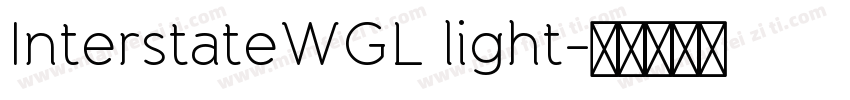 InterstateWGL light字体转换